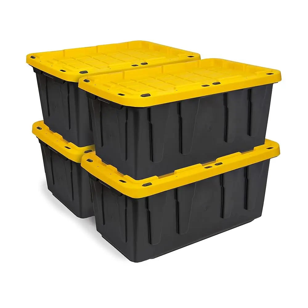 

Bla & Yellow®, 17-Gallon Heavy Duty Tough Storage Container & Snap-Tight Lid, (12.5”H X 18”W X 26.9”D), Weather-Resistant