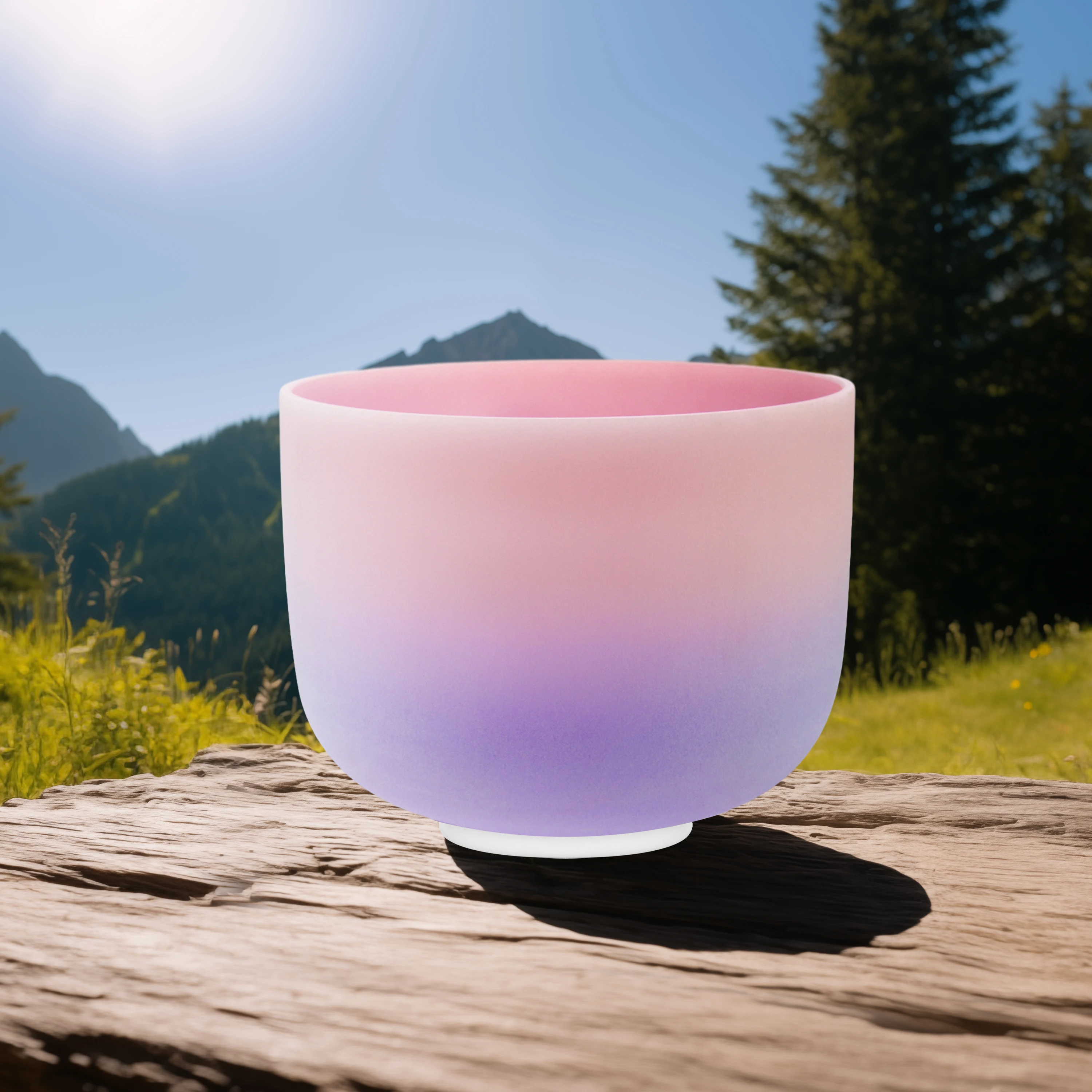 

SITSANG Sound Healing Chakra Tuned , Pink and Blue Crystal Singing Bowl, 8 Inch , 440 Hz