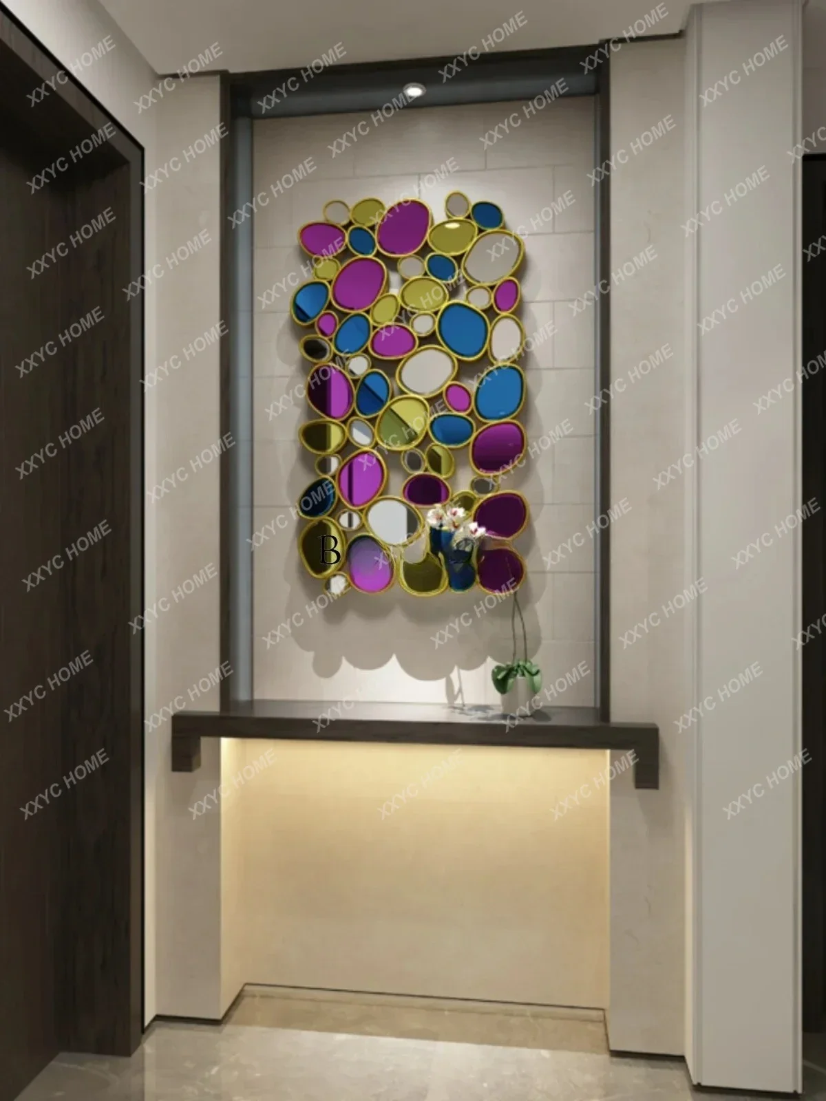 Chinese painting Coloring Atmospheric sticker Background Wall Line Wind Advanced decompression decorative painting