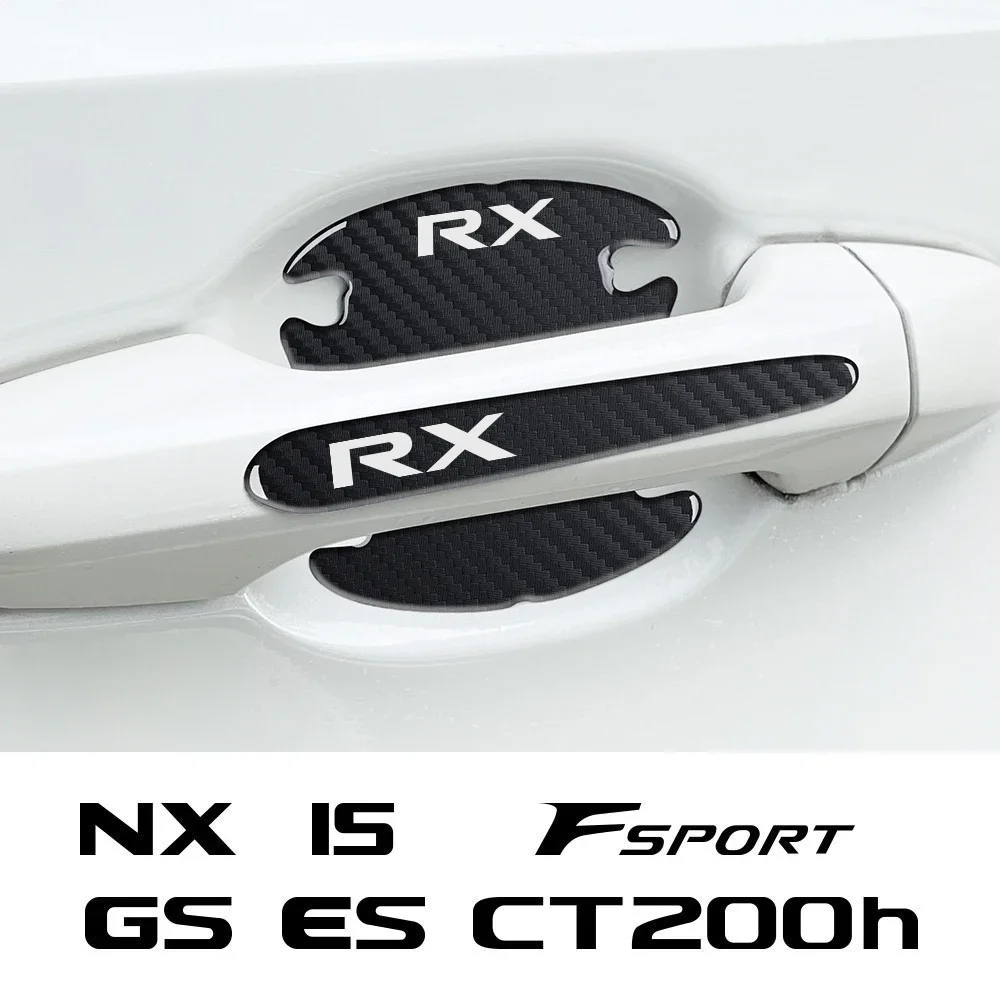 Car Door Handle Bowl Strip Stickers Auto Accessories For Lexus RX 300 330 NX FSport IS 300h 250 ES CT200h GS LS LX UX 200 GX 460