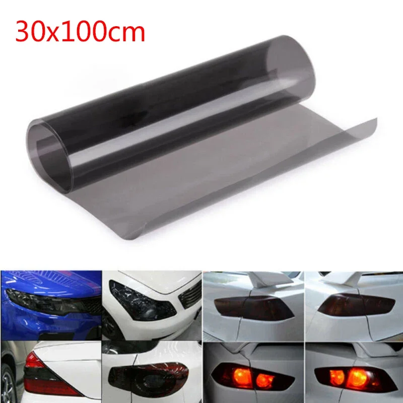 

Gloss Transparent Light Black Smoke PVC Film Tint Headlight Taillight Wrap Cover Film Foil Sticker Cover Car-styling Brand New