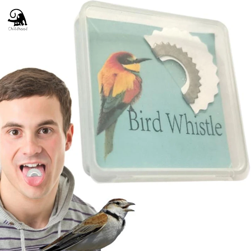 Silbato de pájaro que se ajusta al interior de la boca, utensilio mágico de Tweeting, mordaza, llamador de pájaro, herramientas de entretenimiento