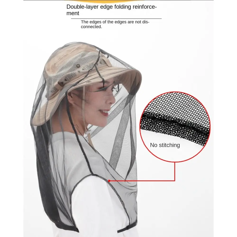 Head Face Protector Anti Mosquito Head Face Mask Outdoor Fishing Insect Bee Net Anti Bee Hat Hat Mosquito Net Hat Insect Mesh