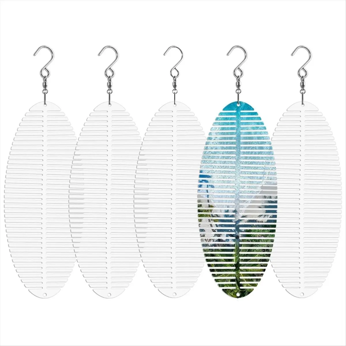 ABJS Sublimation Wind Spinner Blanks 8 Inch,5 Pack Wind Spinners Sublimation Blanks Aluminum Wind Spinners for Garden