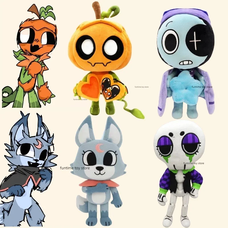 

Halloween Dandy's World Gourdy Plush 27cm Cute Ribecca Eclipse Plush Toy Stuffed Animal Pillow Collection Toy For Kid Gifts