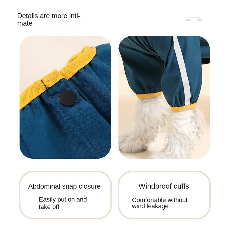 Pet Supplies Dog Clothing Raincoat Pet Clothing Hoodie Windproof Small Dog Raincoat Pet Hardshell Jacket