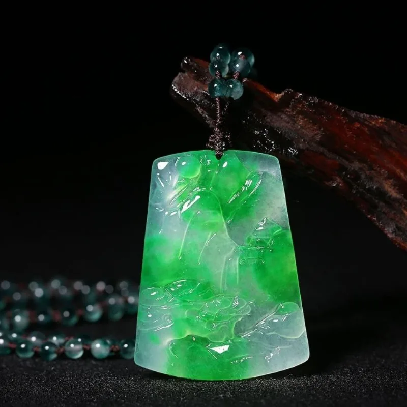 

Pendant Ice Flower Landscape Painting Pendant Men's and Women's Necklace Sweater Chain Necklace