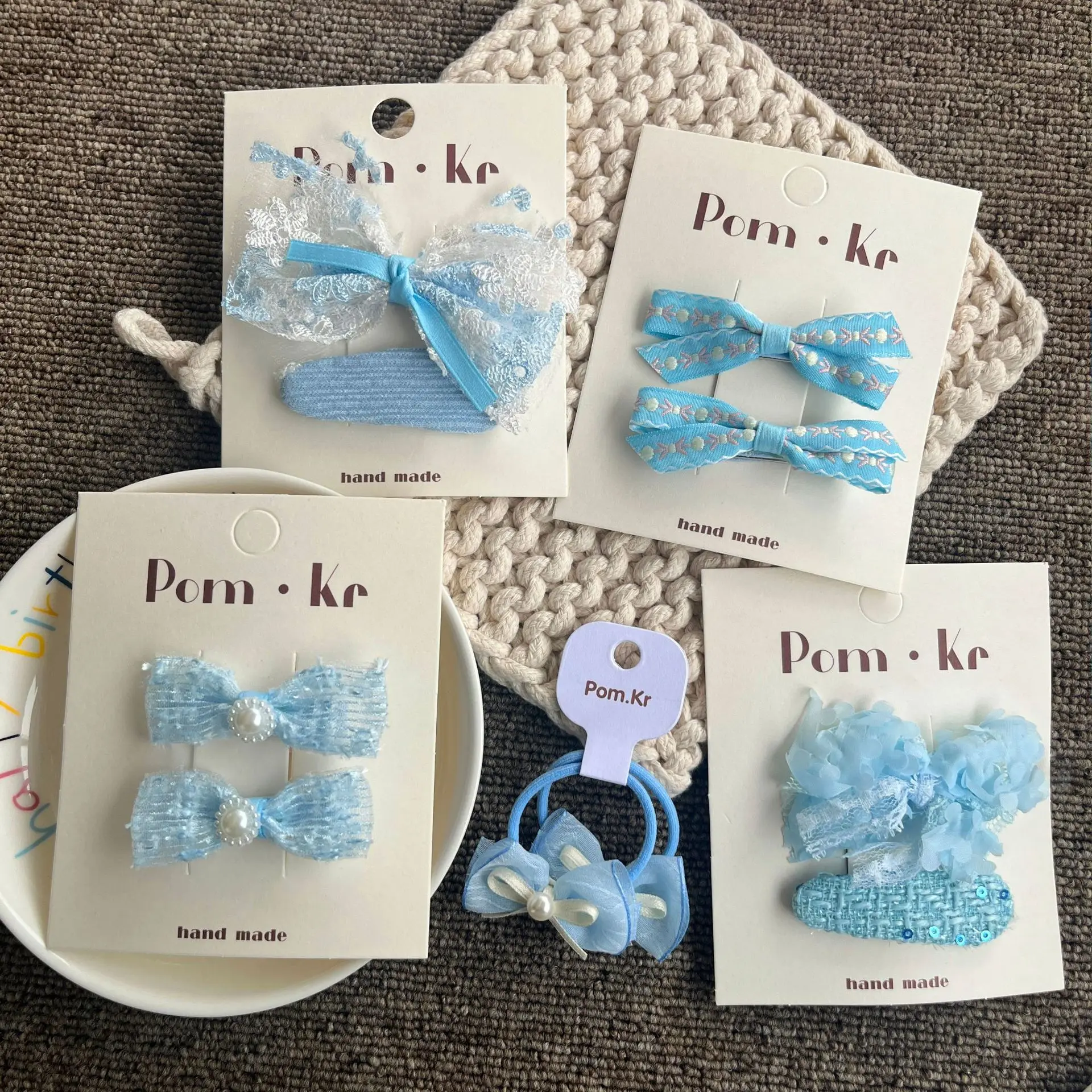 Pinces à cheveux en dentelle pour bébé, 2 pièces, couleur bleue, épingles à cheveux à paillettes avec nœud papillon, épingles à cheveux pour enfants, Barrettes en perles BB pour filles, accessoires de cheveux