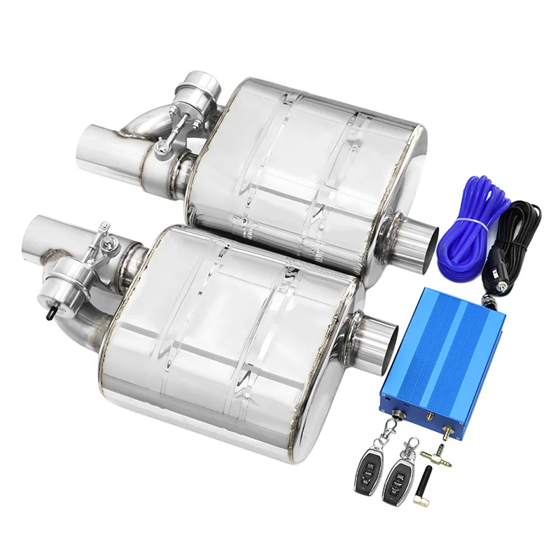 

SYPES Universal Inner 63 76MM Valved Muffler Valvetronic Exhaust Electronic Vacuum Car Exhaust Tips Pipe Valves Kit