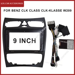 9 Inch For Benz CLK Class W209 CLK55 CLK240 CLK320 CLK50 2002-2005 Car Radio Stereo MP5 Player Frame 2Din Head Unit Fascia