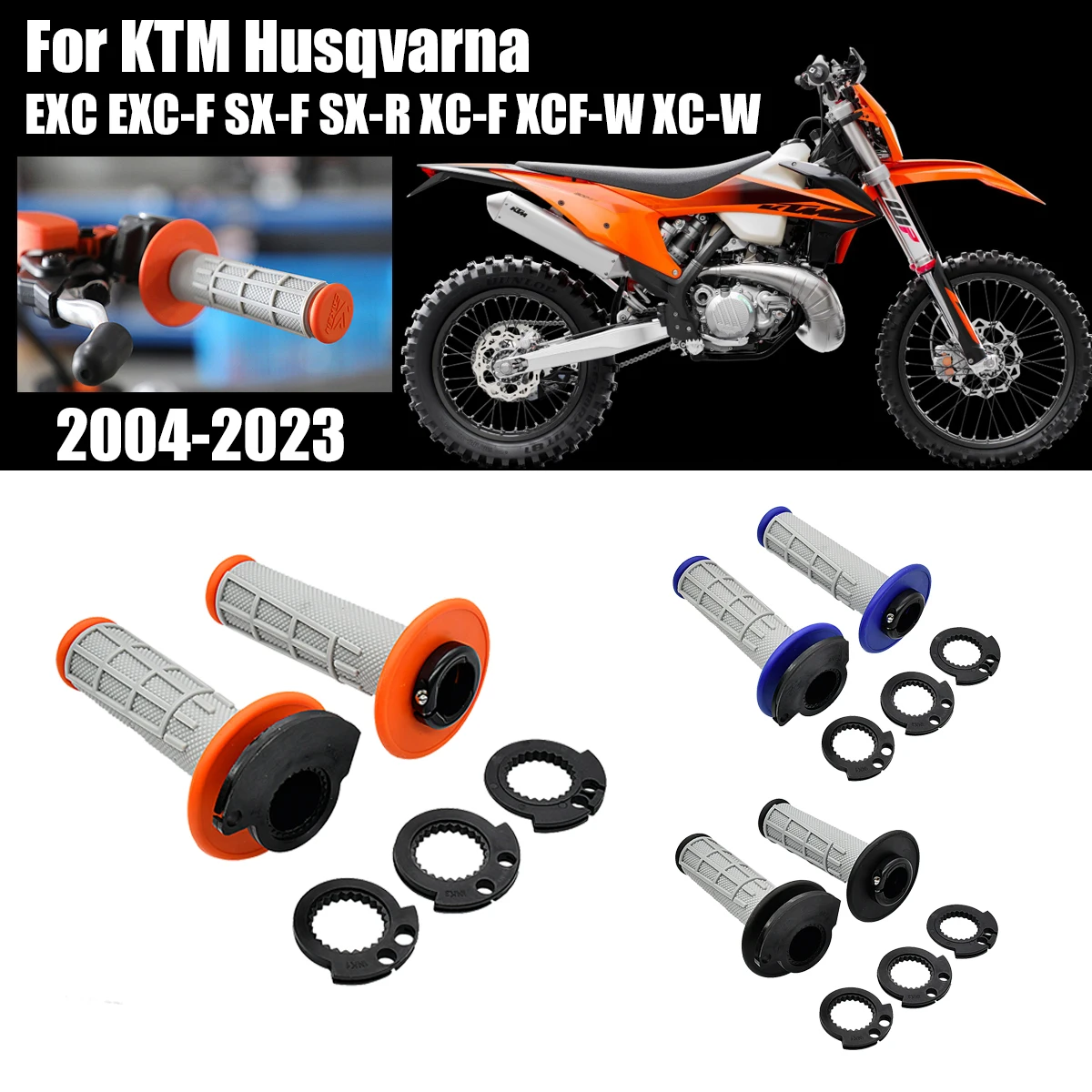 Motorcycle universal Handle Bar Grips Handlebar Lock-on Grips For KTM 125-500 SX SXF EXC EXCF XC XCF XCW TPI SIX DAYS 2008-2022