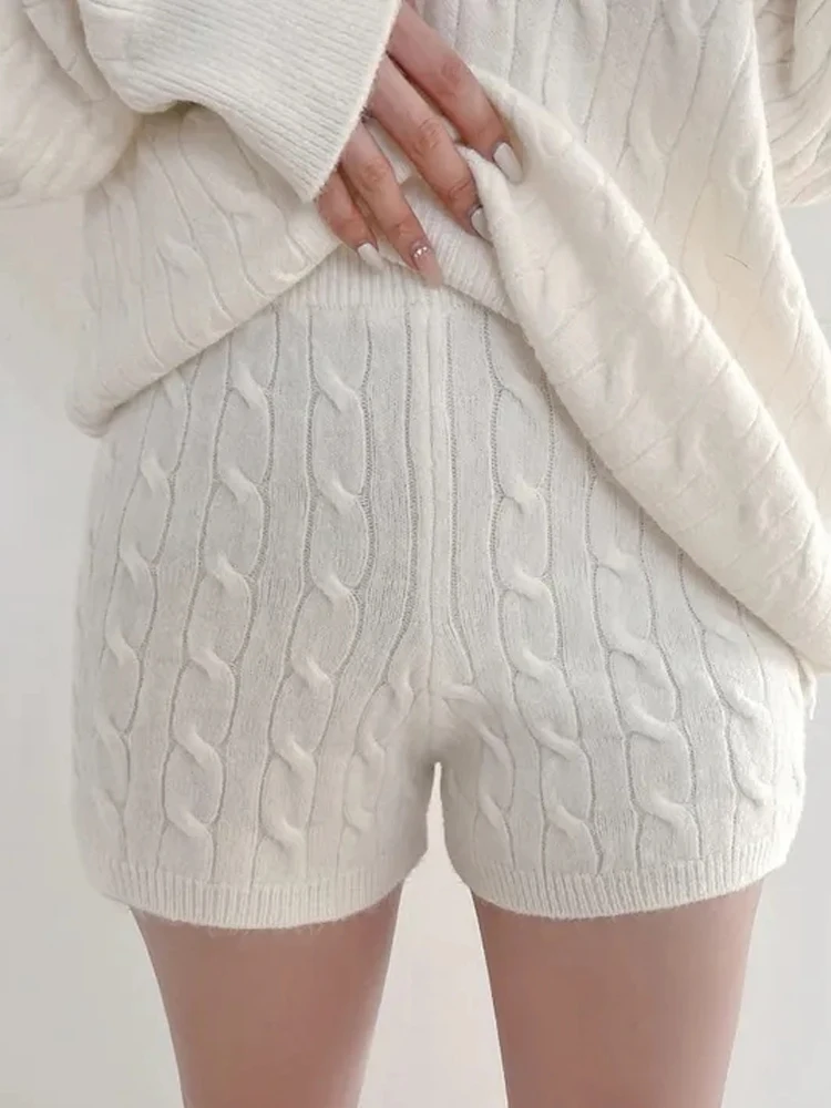 

Ele вязаный свитер и брюки, комплект из двух предметов для женщин, осень-зима, система Lazy Salt, высокое качество, модный