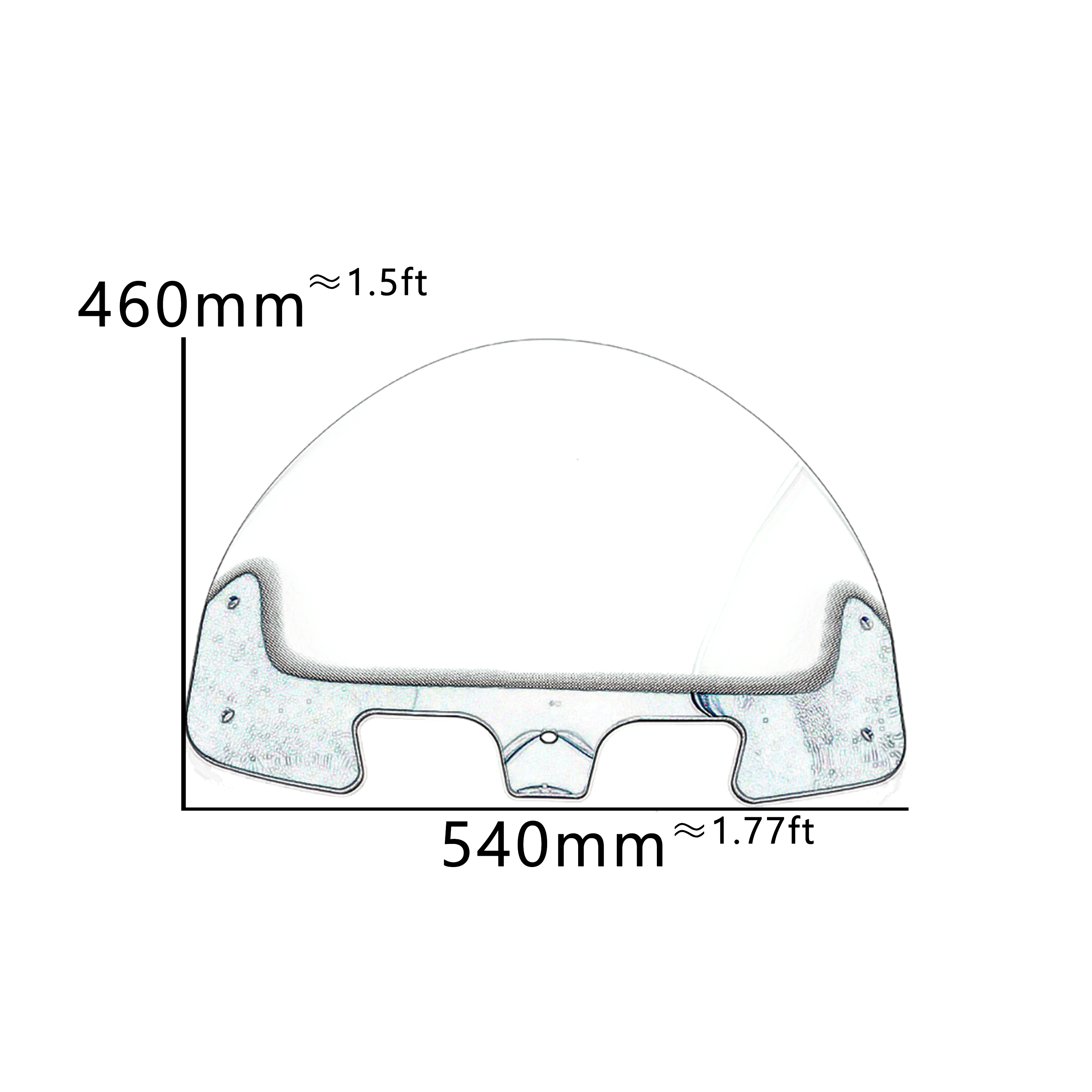 Panical Windshield Windscreen Spoiler For Indian Roadmaster Dark Horse Chief 2014-2023 view 6
