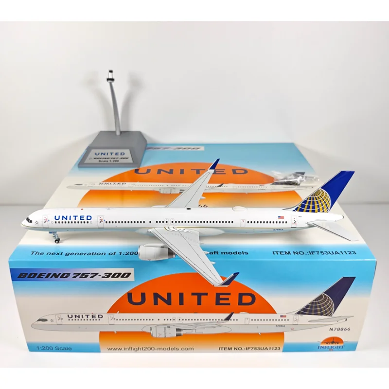 

Inflight масштаб 1/200 United Airlines B757-300 N78866 Di-cast модель самолета из сплава Коллекционный декоративный предмет в подарок