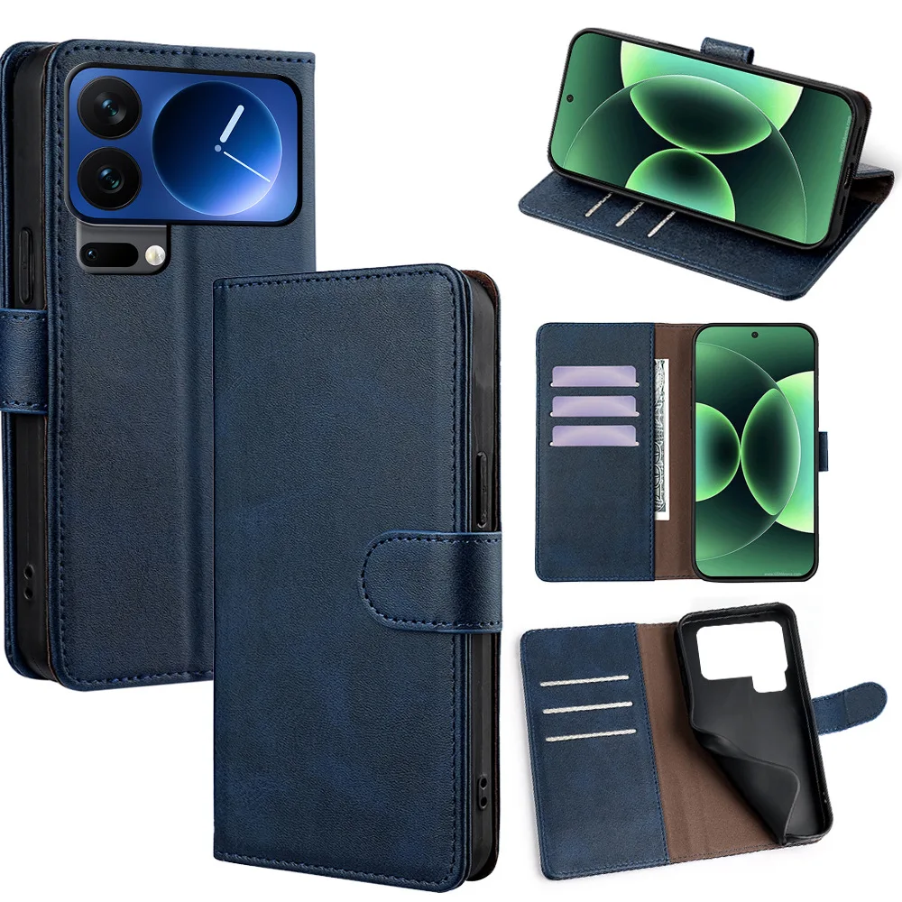 

Кожаный чехол-флип с магнитной застежкой для Xiaomi 11T 12S 12X 13 Ultra 14T 15T 17 Pro Max/Civi5 3 2 со встроенным отделением для карт