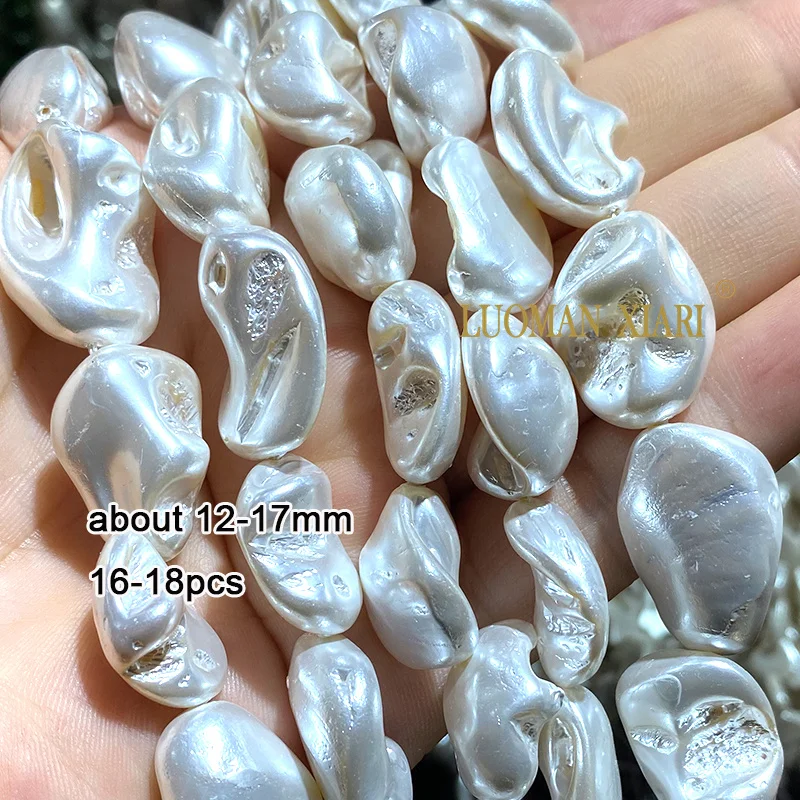 لؤلؤ قشرة المياه العذبة الطبيعية لصنع المجوهرات ، الأشرطة ، الحب ، الأرز ، شكل الباروك ، الخرز الفاصل ، إكسسوارات أساور تصنعها بنفسك #2