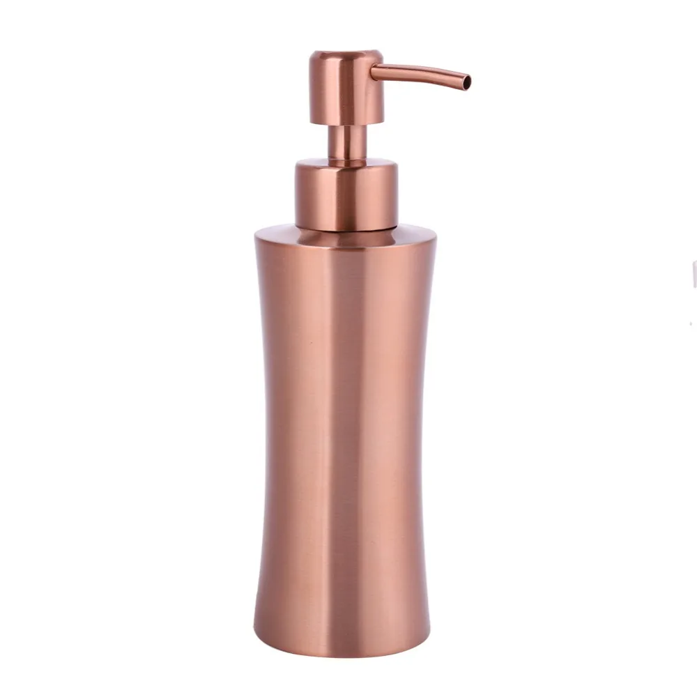 

Stainless Steel Soap Lotion Dispenser 250ml 400ml Rose Golden Hand Pump Dispenser Convenient Refillable Liquid Dispenser
