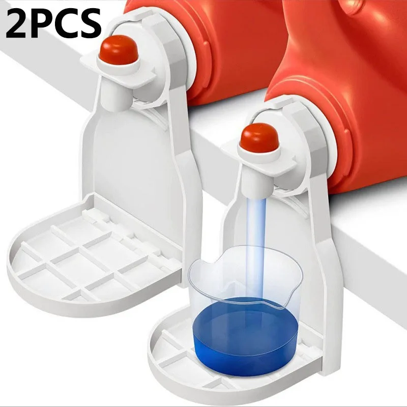 

2Pcs Laundry Detergent Anti-Drip Cup Holder Laundry Detergent Holder Prevent Overflow Laundry Liquid Cup Rack Washing Accessorie