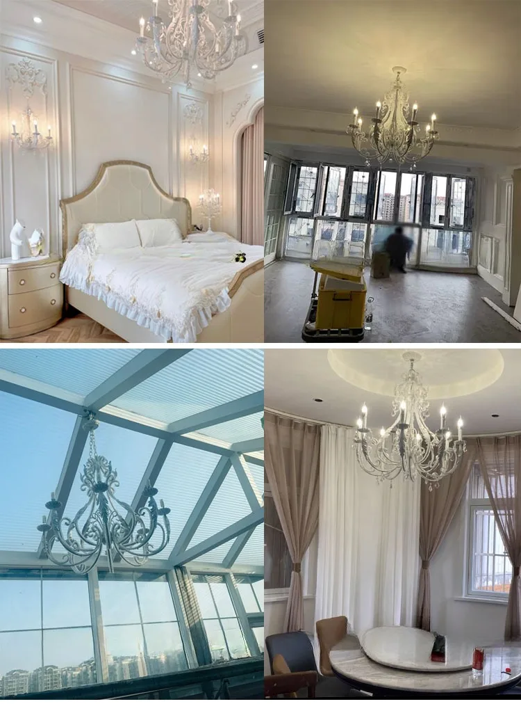 

American Rural Retro Vintage Crystal Chandelier light Living Room Dining Room Bedroom lustre classic style antique drop lighting