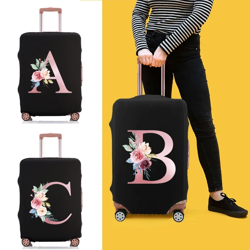 

Travel Case Cover Apply 18-32 Suitcase Luggage Case Suitcase Protective Cover Pink Letter Print Travel Accessories Elastic