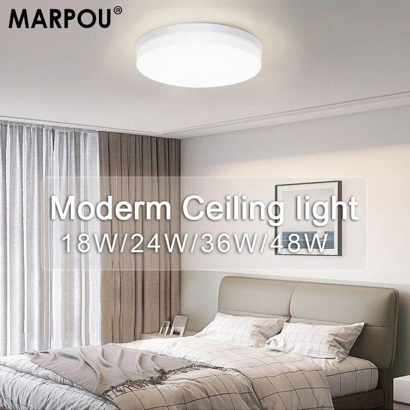 MARPOU Ultra-thin Round Ceiling Lamp MARPOU LED Modern Lights 220V110V Indoor Lighting Ceiling Chandelier Kitchen Bedroom Lamps