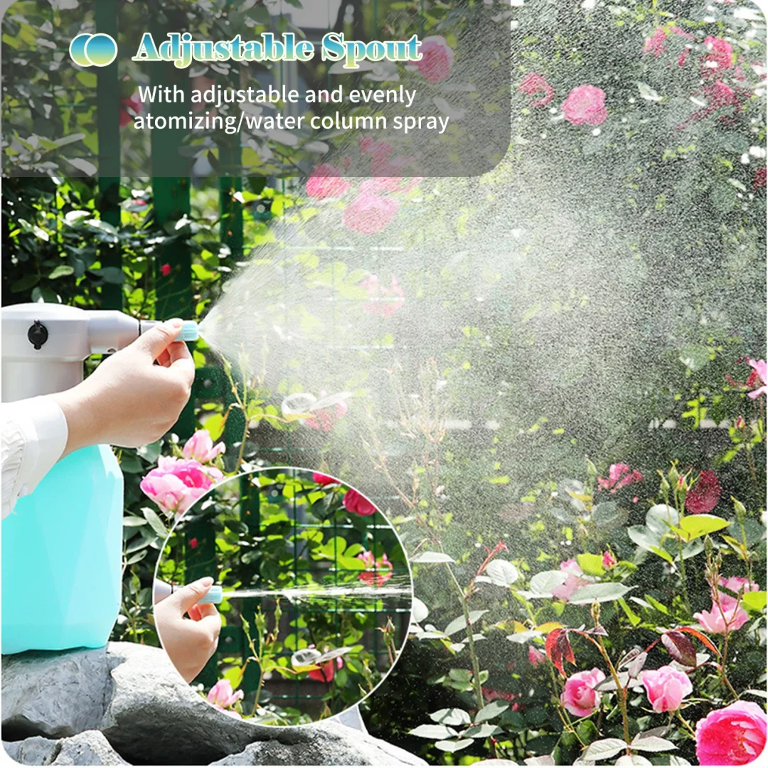 2L USB Handheld Automatic Garden Sprayer Electric Plant Mister Spray Bottle Watering Can Spritzer Adjustable Spout Plant Tools