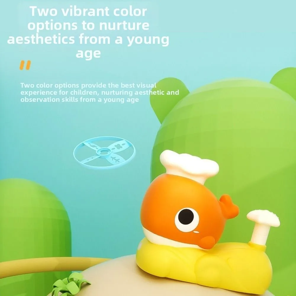 Sport Game Foot Launcher Whale Jet Propulsion Soaring Propeller Whale Model Propeller Garden Game Flying disc launcher Sport