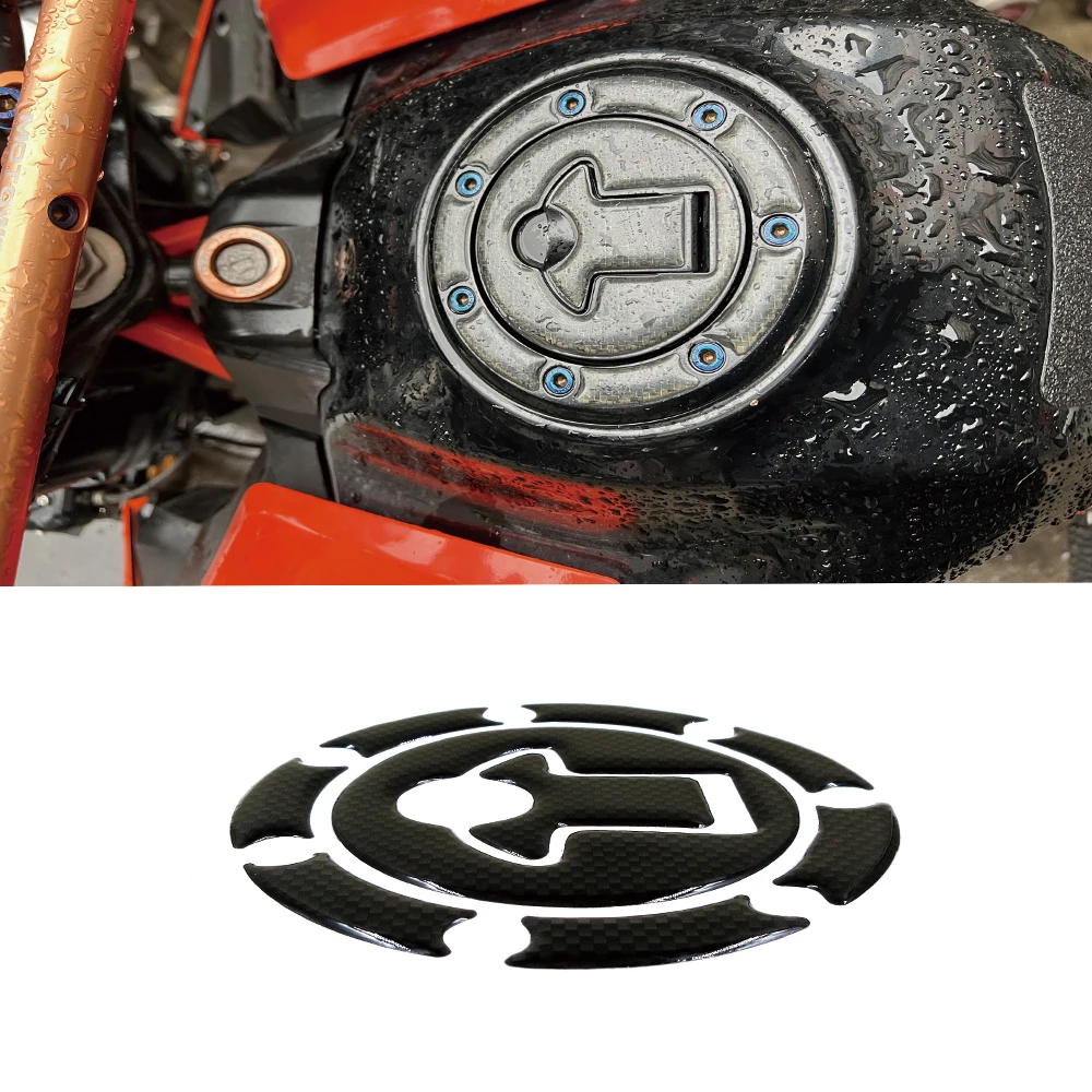 Motorcycle Carbon Fiber Fuel Tank Protector Decals Oil Cap Cover Pad Stickers For KTM Duke 125 200 390 RC125 RC200 RC390 1290 GT