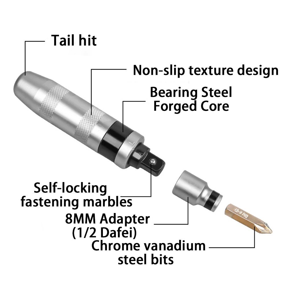 Professional Manual Screwdriver Household Cordless Screwdriver 7/13PCS DIY Impact Screwdriver Kit Nut Strike Impact Driver Tools