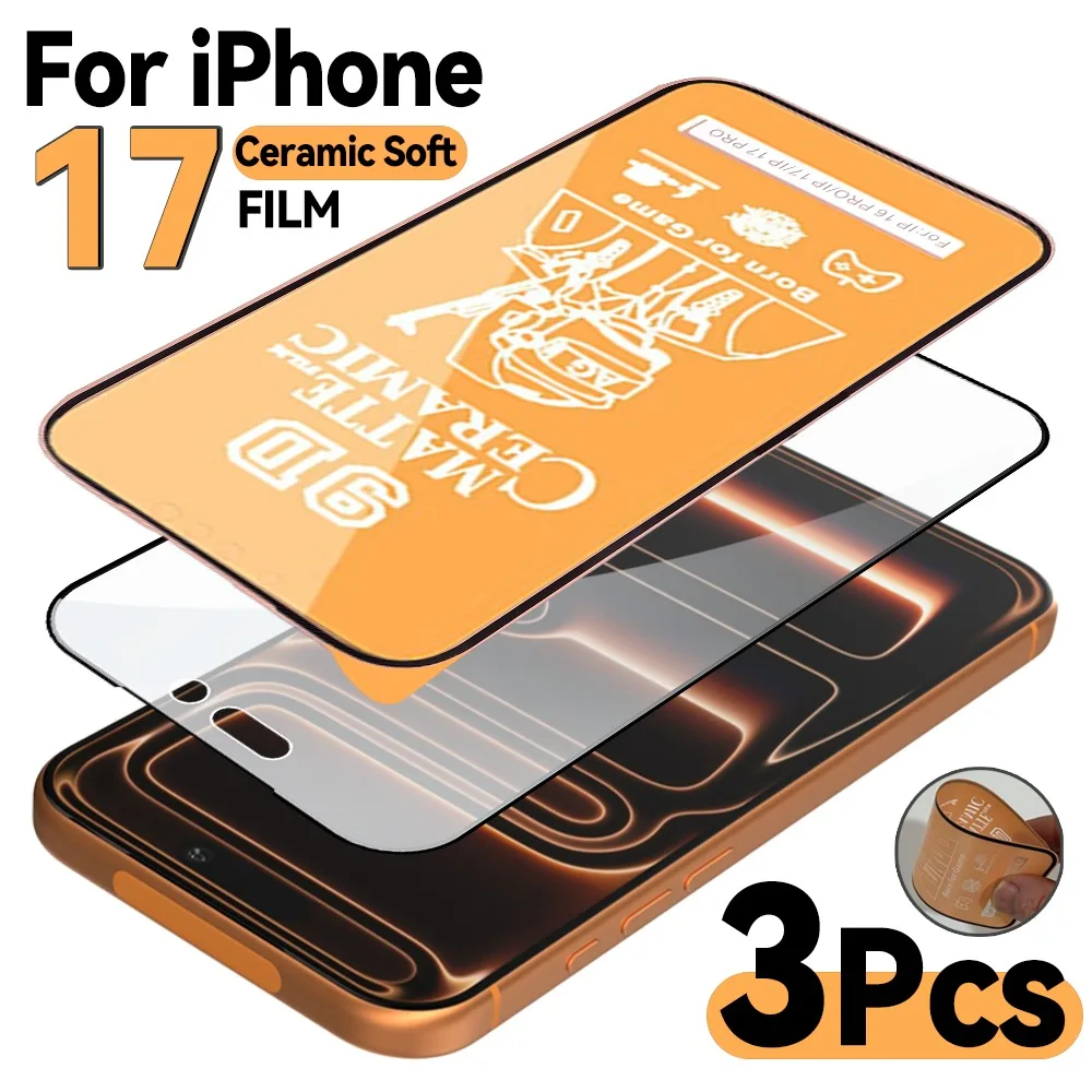 

1-3 шт. матовая керамическая мягкая пленка взрывозащищенная защитная пленка для экрана для IPhone 17 Pro Max для IPhone 17 Air HD пленки для игр