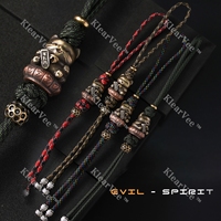 Brass EDC creative paracord braided finished knife pendant DIY paracord hanging car keychain accessory backpack pendant