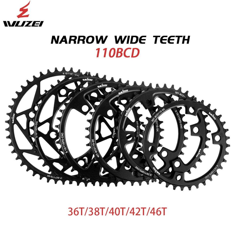 WUZEI ロードバイクチェーンリング 110 BCD 36/38/40/42/44/46/48/50