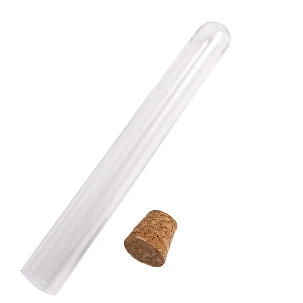 

Scientific Experiments Chemical Laboratory Clear Plastic Test Tubes Wedding Favor Gift Tube With Corks Caps Storage Containers