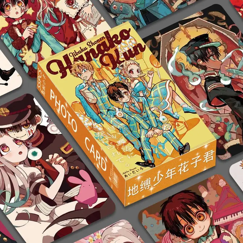 

Toilet Bound Hanako Kun Anime Small Card 55pcs 3inch Hanako Kun Photo Cards Stationery Business Cards Kids Friends Gift for Fans