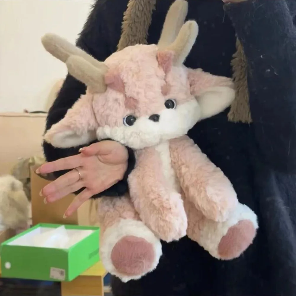 Jouet en peluche Dragon rose, mignon, année du zodiaque porte-bonheur, compagnon de sommeil, cadeau d'anniversaire pour filles et femmes, oreiller doux à câliner