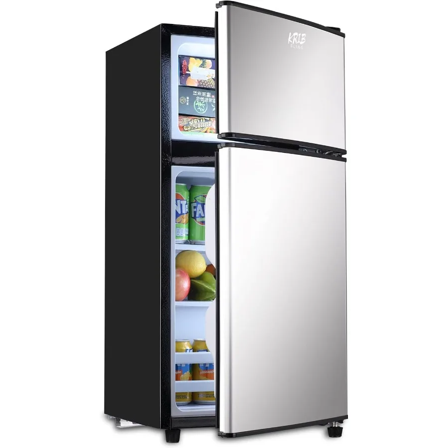 

Компактные холодильники по 3,5 куб. футов с морозильной камерой, мини-холодильник с 7-уровневым регулируемым термостатом, небольшой холодильник для квартиры