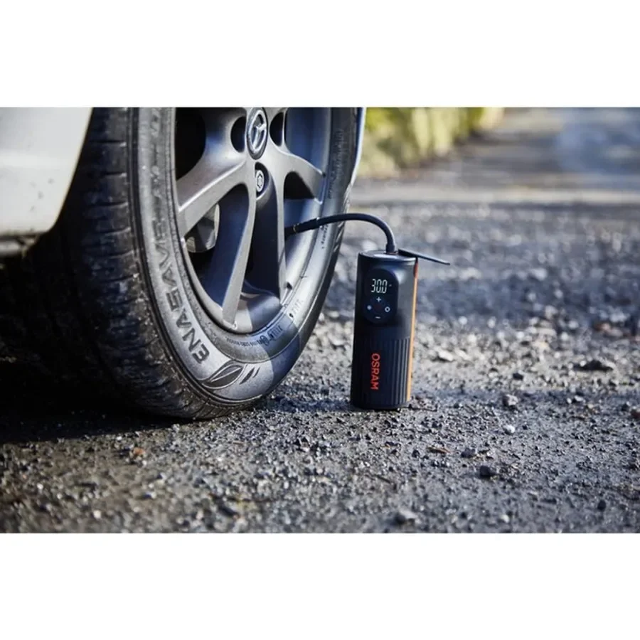 2000 Compact Pump with LED Light Portable Compressor for Emergency Tire Inflation in Vehicles Ideal