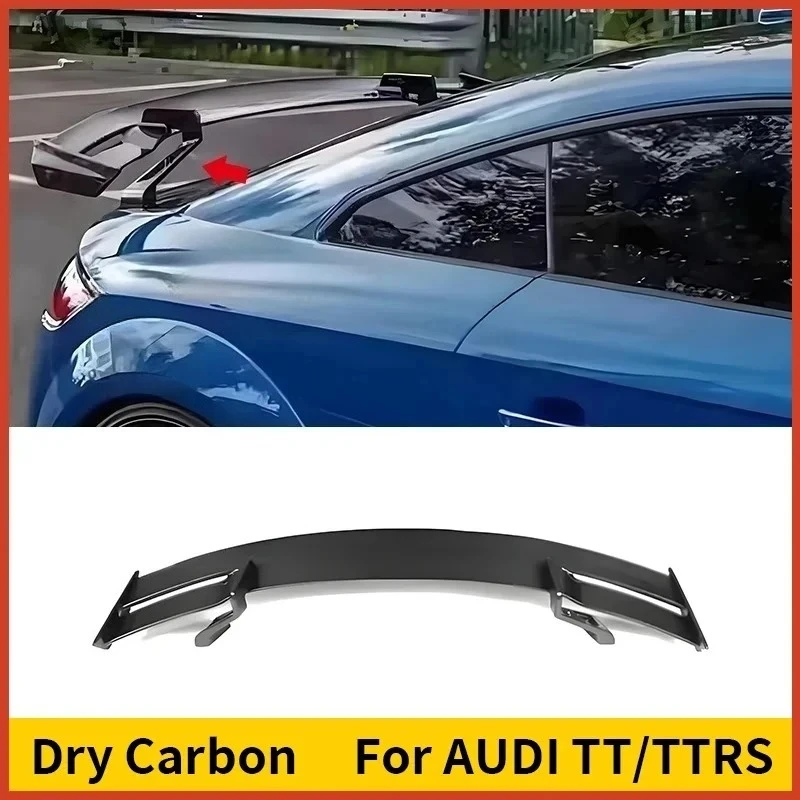 

For Audi TT/TTRS Real Dry Carbon Fiber 2015-2018 Exterior Decoration Tail Wing Rear Spoiler Assembly Modification Accessories