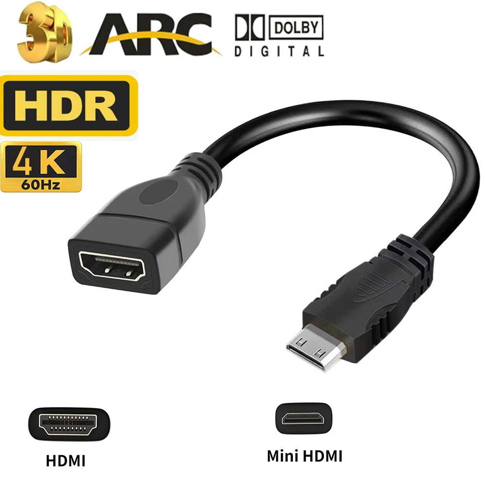 Mini HDMI cable 4K 60Hz HDmatters HDMI 2.0 Mini HDMI to HDMI cable adapter converter for tablet Camcorder laptop DSLR