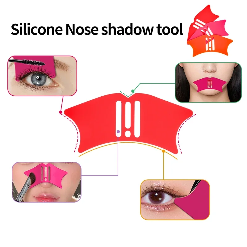 1 st Siliconen Neus Make Up Aid Neus Schaduwen Make-Up Tool Professionele Eyeliner Make-up Stencils Cosmetische Hulp Reparatie Tools