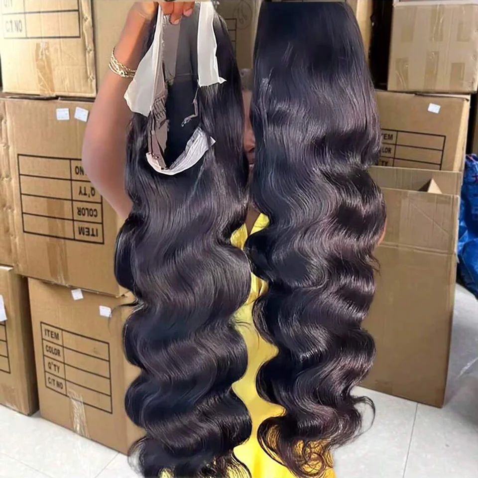 

250% 42Inch Body Wave Lace Front Wigs Human Hair 13x6 HD Lace Frontal Wig 13X4 Bone Human Hair Wig Pre Plucked for Women