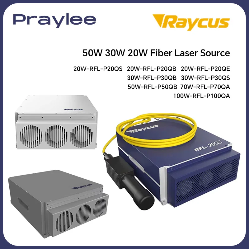 Original Raycus Fiber Laser Source Pulse Continuous 20W 30W 50W 70W 100W QA QB QE QS for Engraving Marking Machine RFL20QE/30QB