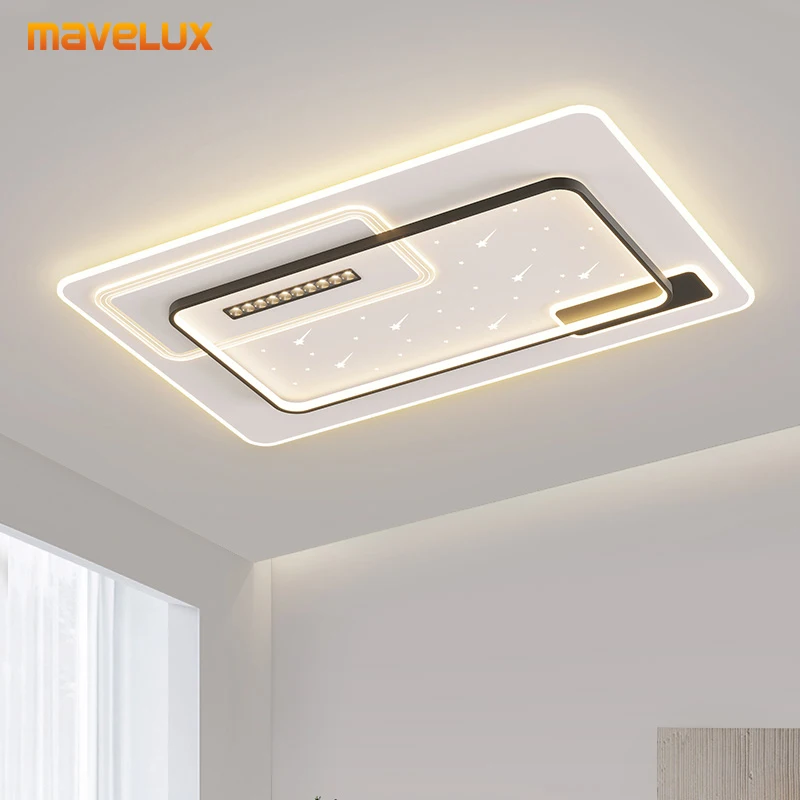 

Creative Meteor Ceiling lampLight New Mordern Black White Bedroom Living Room Led Ceiling Mounted Home Decoration Luminaires