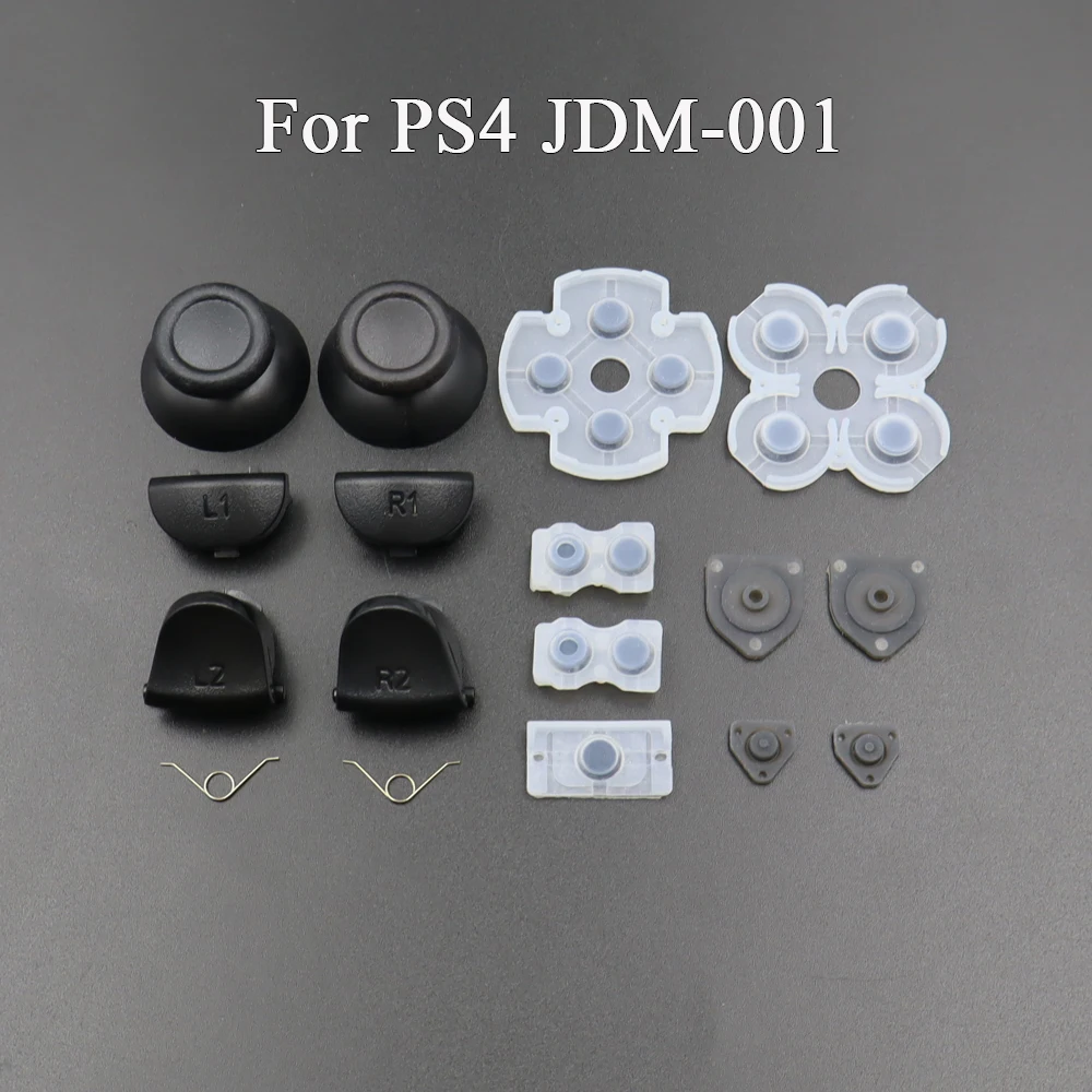 1 مجموعة ل PS3 PS4 JDM-001 040 PS5 V1 V2 V3 تحكم L1 R1 L2 R2 الزناد أزرار ثلاثية الأبعاد التناظرية عصا + زر مطاطي موصل