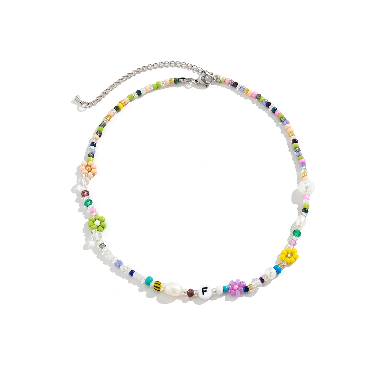 Boho Bunte Kleine Samenperlen Weben Blumen Halskette für Frauen Handgemachte Kurze Halsband Hals 2023 Mode Schmuck Zubehör – Detail 13