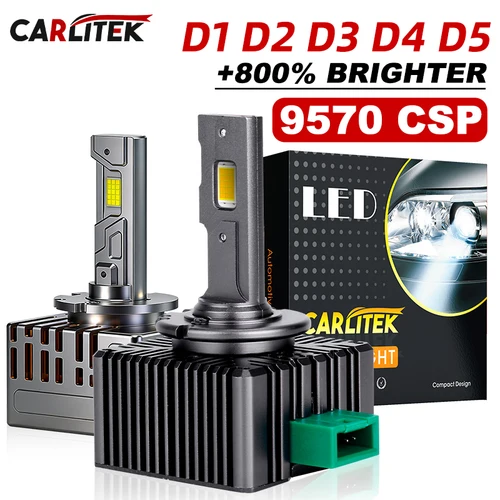 CARLitek D3S Faros LED D1S D2S D4S D5S D8S 35/70W Luces de xenón Turbo LED Dos caras 9570 Chips CSP Plug and Play D1R D2R D3R