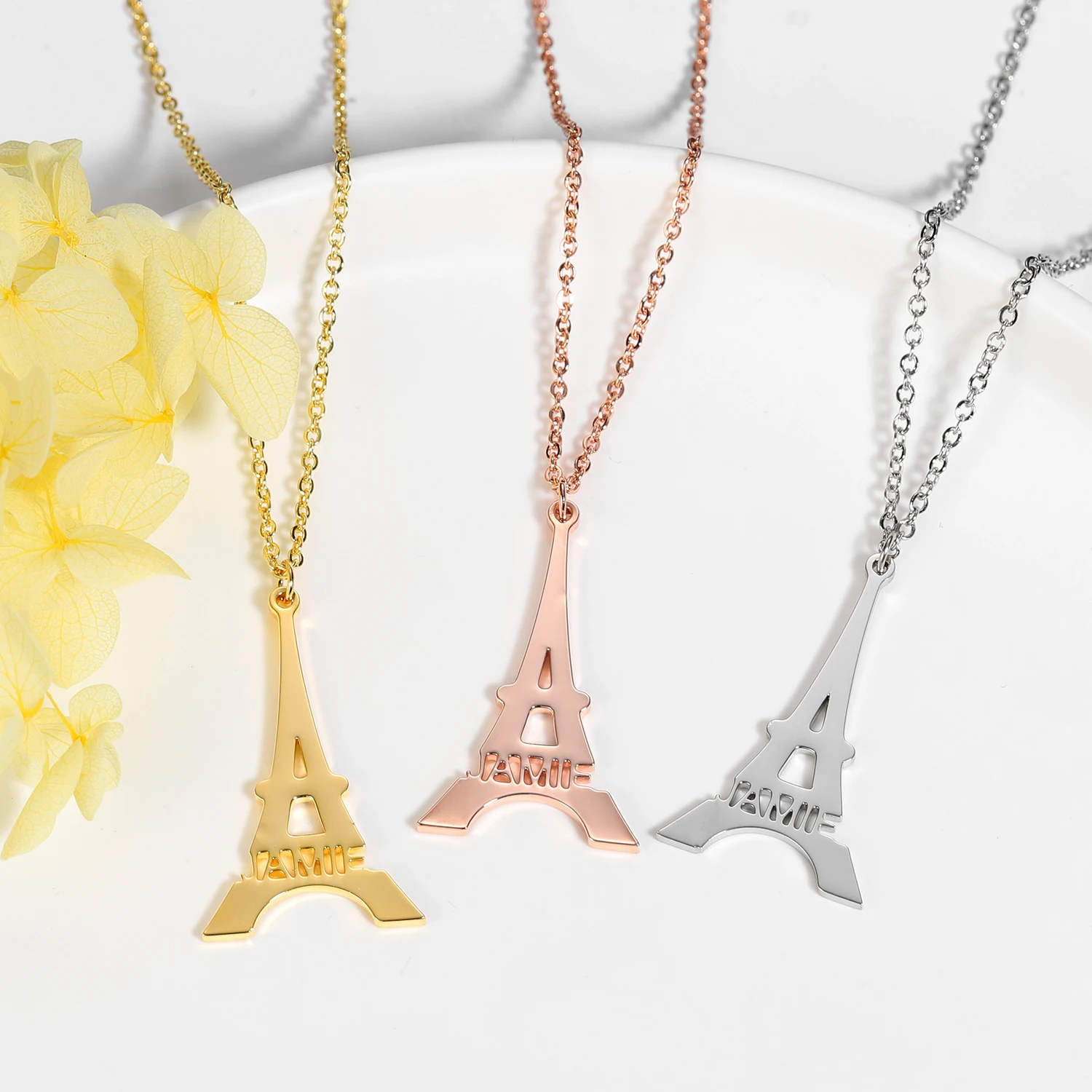 

Eiffel Tower Necklace for Women - Personalized Initial - Eiffel Tower Jewelry for Girls - Paris Themed Gift - Vacation Jewelry