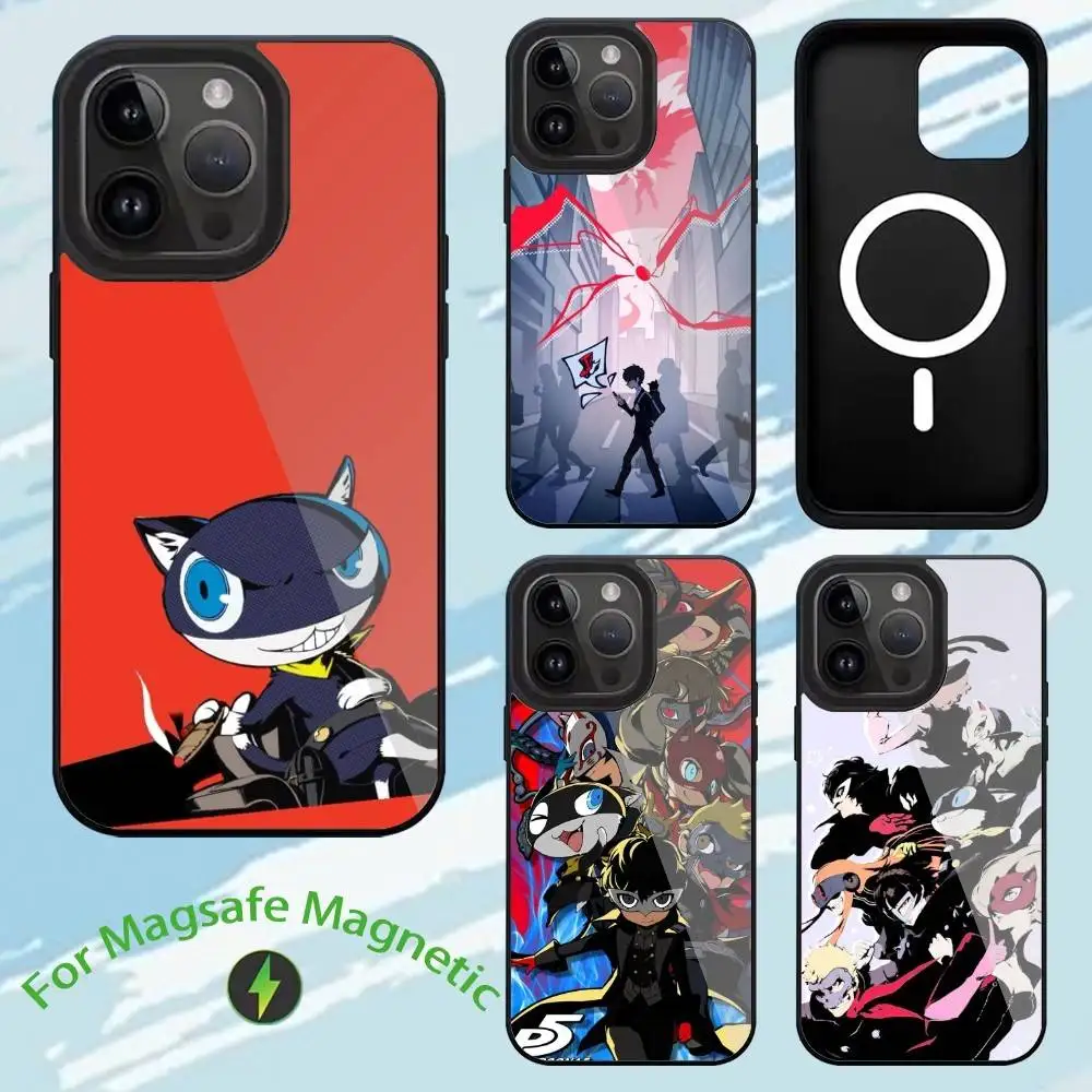

Game P-Persona 5 Phone Case For iPhone17,16,15,14,13,12,11,Plus,Pro,Max For Magsafe Wireless Charging cover