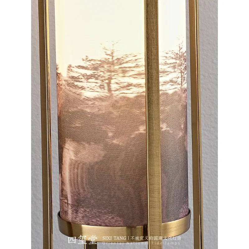 Sixi Hall, New Chinese Wall Lights Living Room Background Wall Lights Designer Project Hotel Corridor Aisle Lights