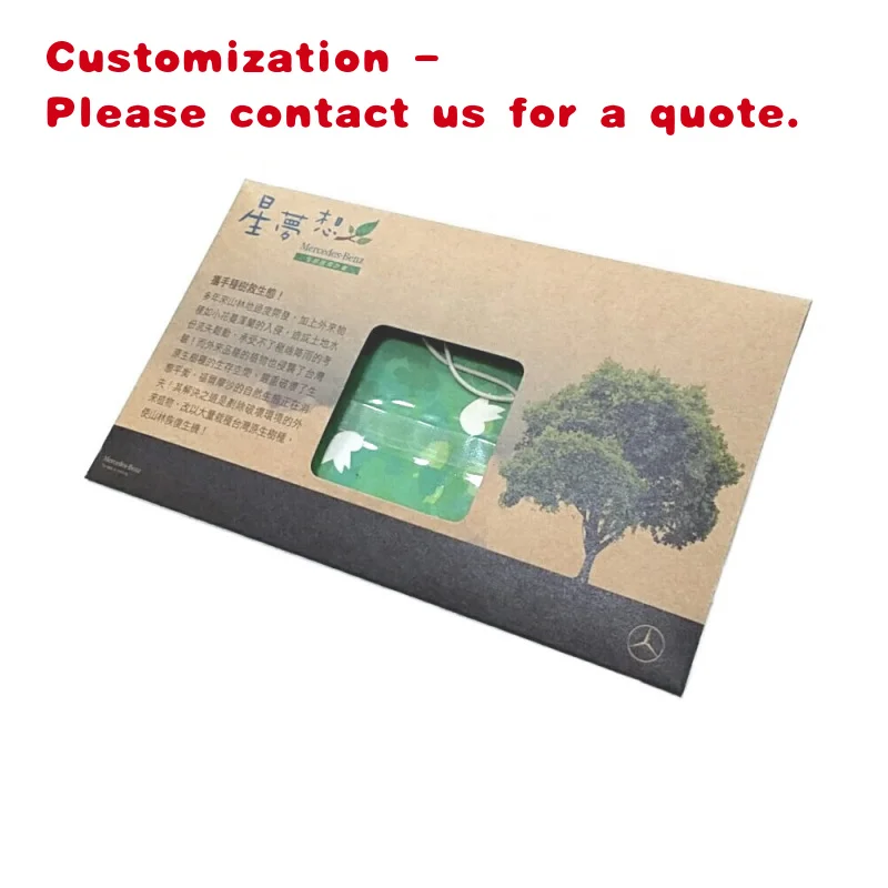 custom.Custom Sturdy Brown Kraft Window Printed Envelope